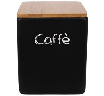 Банка для хранения BonaDi Caffe керамическая черная 13 см 304-059